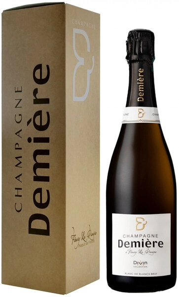 Шампанское Demiere, Divin Blanc de Blancs Brut, Champagne AOC, gift box