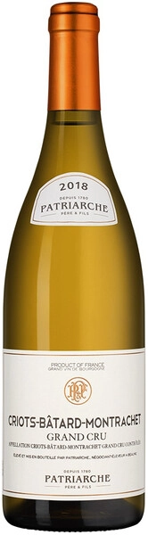 Вино Patriarche, Criots-Batard-Montrachet Grand Cru AOC, 2018