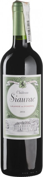 Вино Chateau Siaurac, Lalande de Pomerol AOC, 2016