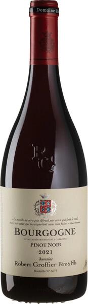 Вино Domaine Robert Groffier Pere & Fils, Bourgogne Pinot Noir AOC, 2021