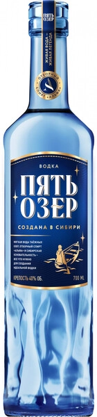 Водка Пять Озер, 0.7 л