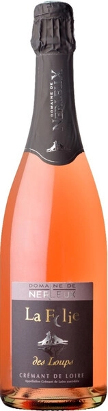 Игристое вино Domaine de Nerleux, La Folie des Loups Rose Brut, Cremant de Loire AOC