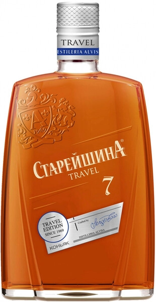 Коньяк Старейшина Трэвел Семилетний, 0.5 л
