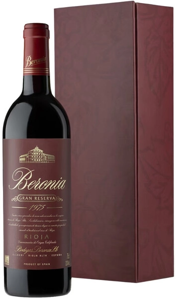 Вино Beronia Gran Reserva, Rioja DOC, 1975, gift box
