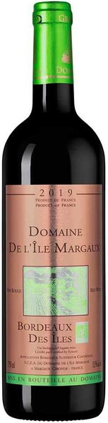 Вино Domaine de l'Ile Margaux, Bordeaux des Iles Bordeaux Superieur AOC, 2019