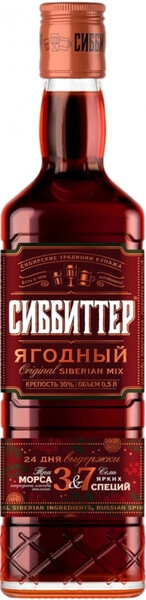 Ликер Сиббиттер Ягодный, настойка полусладкая (30%), 0.5 л