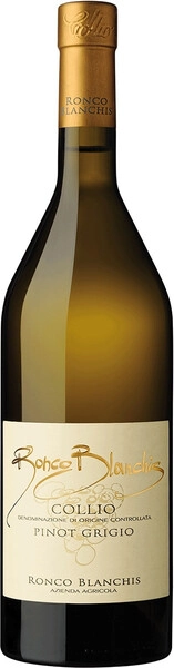Вино Ronco Blanchis, Pinot Grigio, Collio DOC, 2022