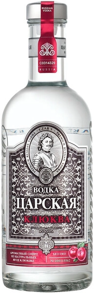 Водка "Царская" Оригинальная, Клюква, 0.5 л