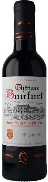 Вино Chateau Bonfort, Montagne Saint-Emilion AOC, 2018, 375 мл