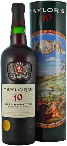 Портвейн Taylor's, Tawny Port 10 Years Old, in black tube
