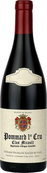 Вино Domaine Francois Xavier De Vaux, Pommard 1er Cru Clos Micault AOC, 2021
