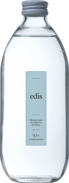 Вода Edis Sparkling, Glass, 0.5 л
