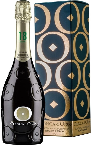Игристое вино Conca d'Oro, Conegliano Valdobbiadene Prosecco Superiore Millesimato Extra Dry, 2023, gift box