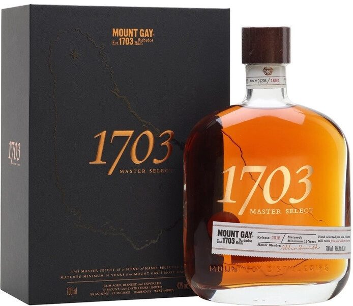 Ром Mount Gay, 1703 Master Select, gift box, 0.7 л