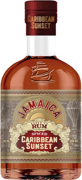 Ром KVKZ, Caribbean Sunset Spiced based on Jamaican Rum, 0.5 л