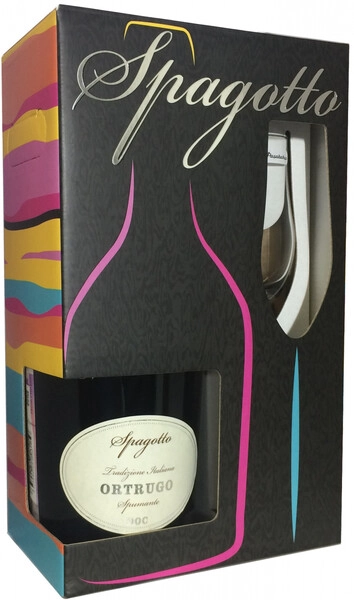 Игристое вино Spagotto Ortrugo DOC, gift set with glass