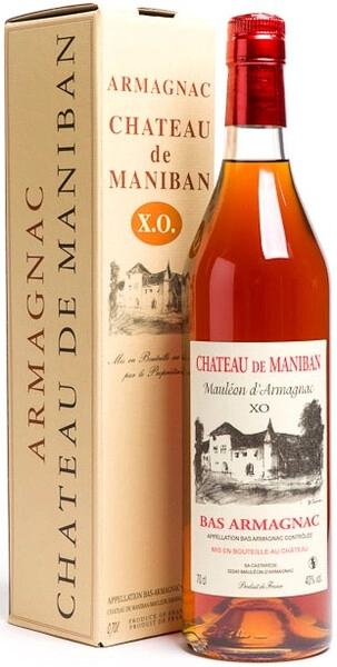 Арманьяк Castarede, Chateau de Maniban XO, Bas Armagnac AOC, gift box, 0.7 л