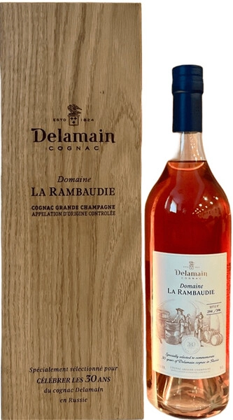 Коньяк Delamain, "Domaine La Rambaudie" 30 Anniversary, Cognac Grande Champagne AOC, wooden box, 0.7 л