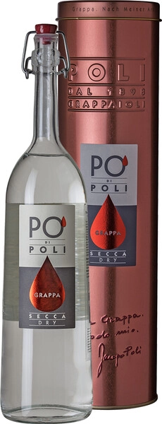 Граппа Grappa Po Di Poli Secca in gift box, 0.7 л