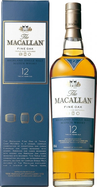 Виски Macallan Fine Oak 12 Years Old, gift box, 0.7 л