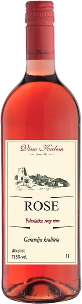 Вино Vino Kalem, Rose Poluslatko, 1 л