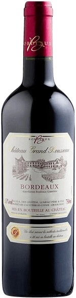 Вино Chateau Grand Rousseau, Bordeaux AOC, 2018