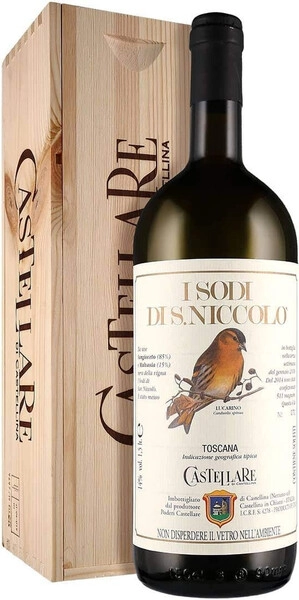 Вино Castellare di Castellina, I Sodi di San Niccolo, Toscana IGT, 2015, wooden box, 1.5 л