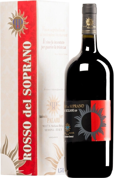 Вино Palari, Rosso del Soprano, Sicilia IGT, 2016, gift box, 1.5 л