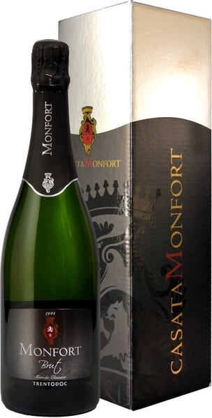 Игристое вино Casata Monfort, Brut, Trento DOC, gift box