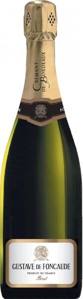 Игристое вино Gustave de Foncaude Cremant de Bordeaux AOP Brut, 2021