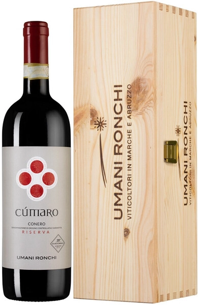 Вино Cumaro, Conero Riserva DOC, 2021, wooden box