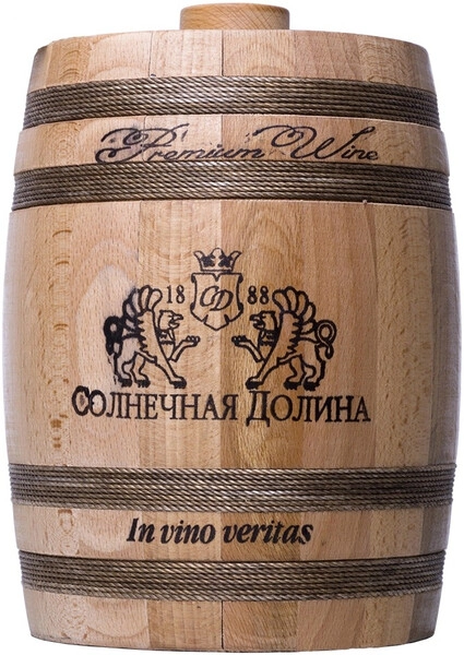 Вино Черный Доктор Солнечной Долины, в дубовом бочонке, 1.4 л