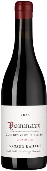 Вино Arnaud Baillot, Pommard "Clos des Vaumuriens-Bas" Monopole AOC, 2023