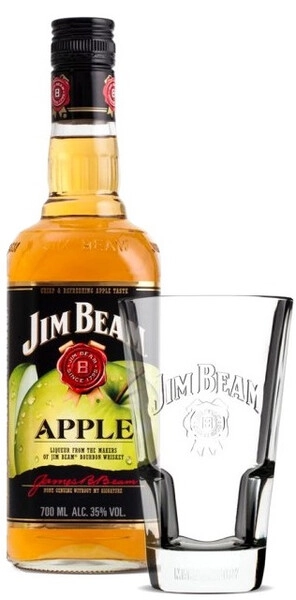 Виски Jim Beam Apple, with glass, 0.7 л