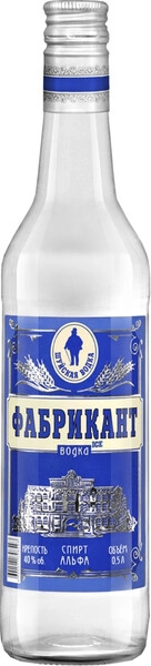 Водка "Фабрикант" Айс, 0.5 л