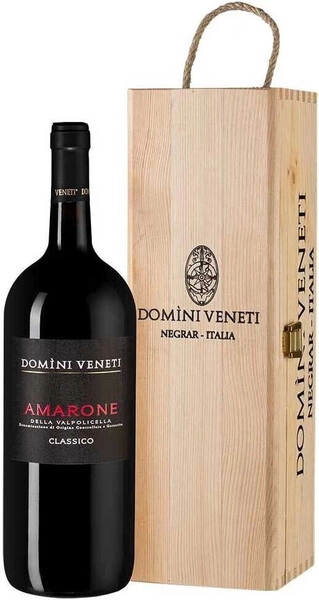 Вино Domini Veneti Amarone della Valpolicella Classico DOC, 2021, wooden box, 1.5 л