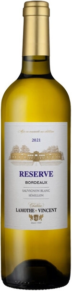 Вино Chateau Lamothe-Vincent, Reserve Blanc, Bordeaux AOC, 2021