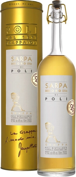 Граппа Poli, Sarpa Oro di Poli, in tube, 0.7 л