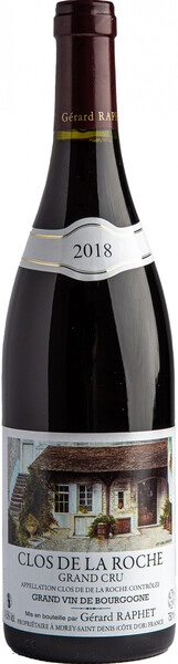 Вино Gerard Raphet, Clos de la Roche Grand Cru AOC, 2018