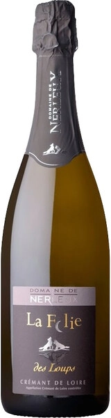 Игристое вино Domaine de Nerleux, La Folie des Loups Brut, Cremant de Loire AOC