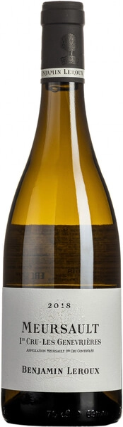 Вино Benjamin Leroux, Meursault Premier Cru Les Genevrieres AOC, 2018