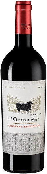 Вино "Le Grand Noir" Cabernet Sauvignon, Pays d'Oc IGP, 2023