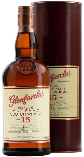 Виски Glenfarclas 15 years, in tube, 0.7 л