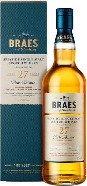 Виски Braes of Glenlivet 27 Years Old, gift box, 0.7 л