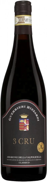 Вино Guerrieri Rizzardi, 3 Cru, Amarone della Valpolicella Classico DOCG, 2019