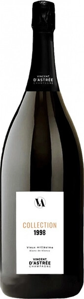 Шампанское Champagne Vincent d'Astree, Collection Blanc de Blancs Brut, 1998, 3 л