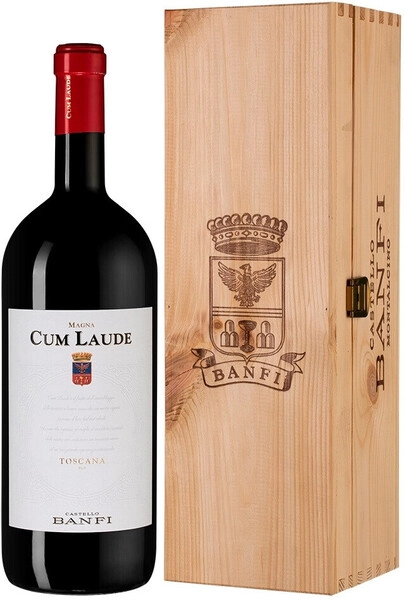 Вино Banfi, Cum Laude, Toscana IGT, 2022, wooden box, 1.5 л