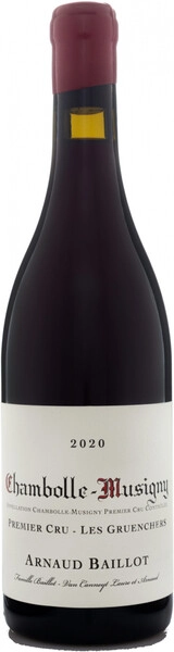 Вино Arnaud Baillot, Chambolle-Musigny Premier Cru Les Gruenchers AOC, 2020