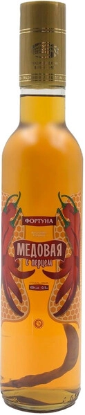 Ликер Фортуна, Медовая с перцем, настойка горькая, 0.5 л