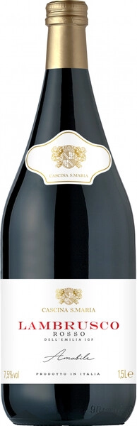 Игристое вино Cascina S. Maria Rosso Amabile, Lambrusco dell'Emilia IGT, 1.5 л